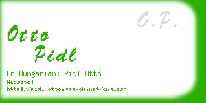 otto pidl business card
